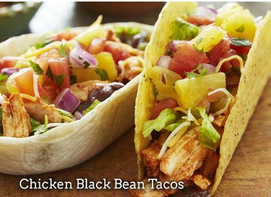 chicken black bean tacos