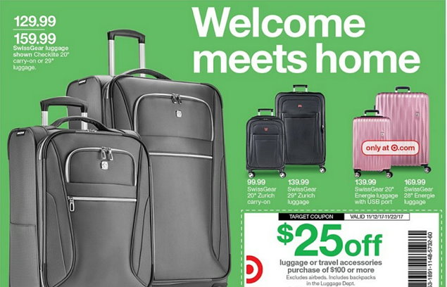 Get $25 off a Luggage & Travel Accessories Purchase of $100+ at Target In Stores & Online ...