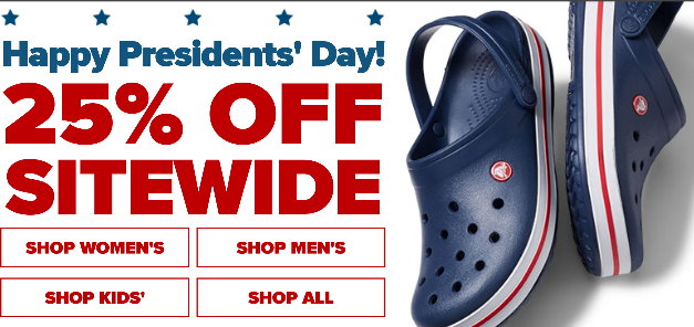 crocs-presidents-day