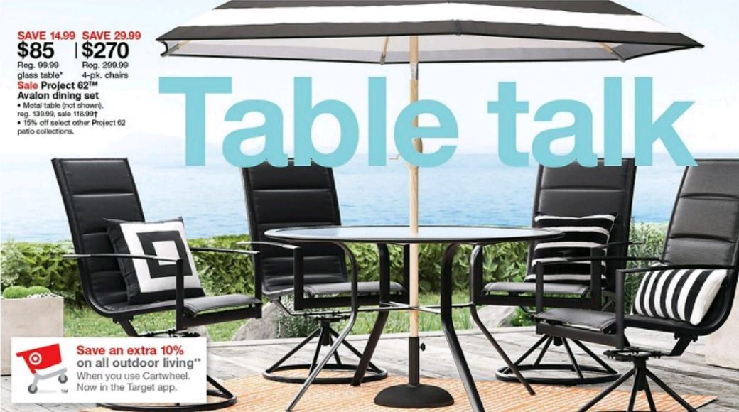 Ajh Target Outdoor Dining Sets, Target Outdoor Furniture Clearance 2018