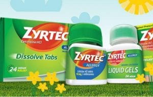 Zyrtec and Benadryl &amp; More Allergy Relief Printable Coupons