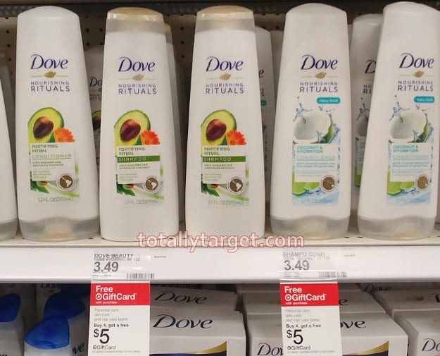 New Dove Hair Care Coupons Gift Card Deal As Low As 74 Totallytarget Com
