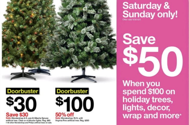 Save Big on Christmas Trees, Holiday Decor & More at Target with $50 Off a  $100 Purchase This Weekend Only - TotallyTarget.com