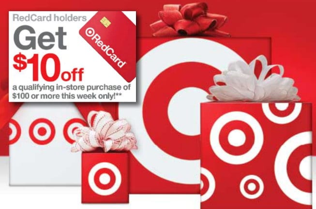 Target REDCard Holders - Get $10 Off a $100 In-Store Purchase