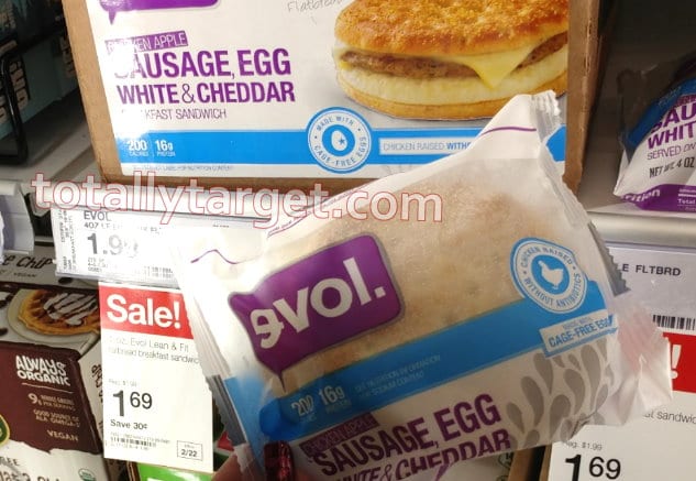 sale on Evol breakfast sandwiches