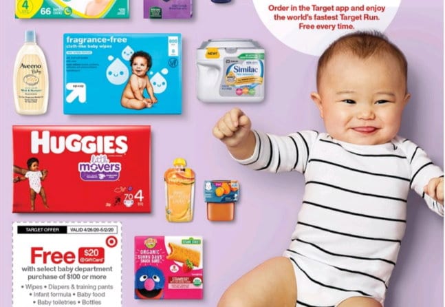 target $20 gift card with $100 baby purchase