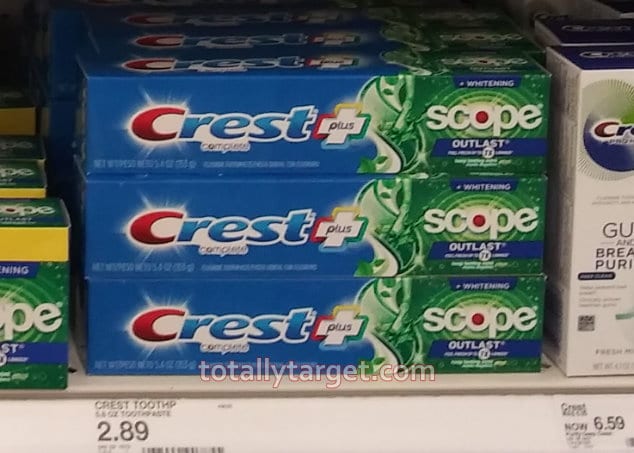 Photo of Crest toothpaste coupon qualifier