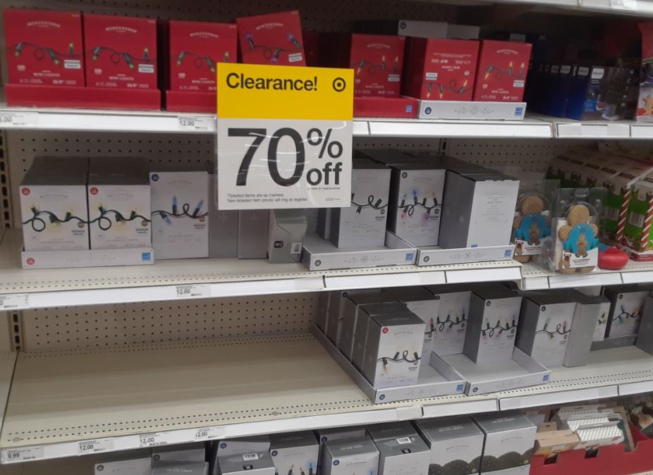 holiday clearance at Target