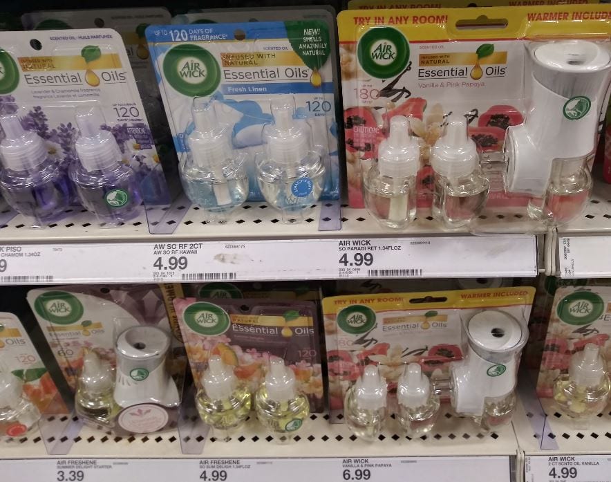 Image of Air Wick Products on the Shelf at Target