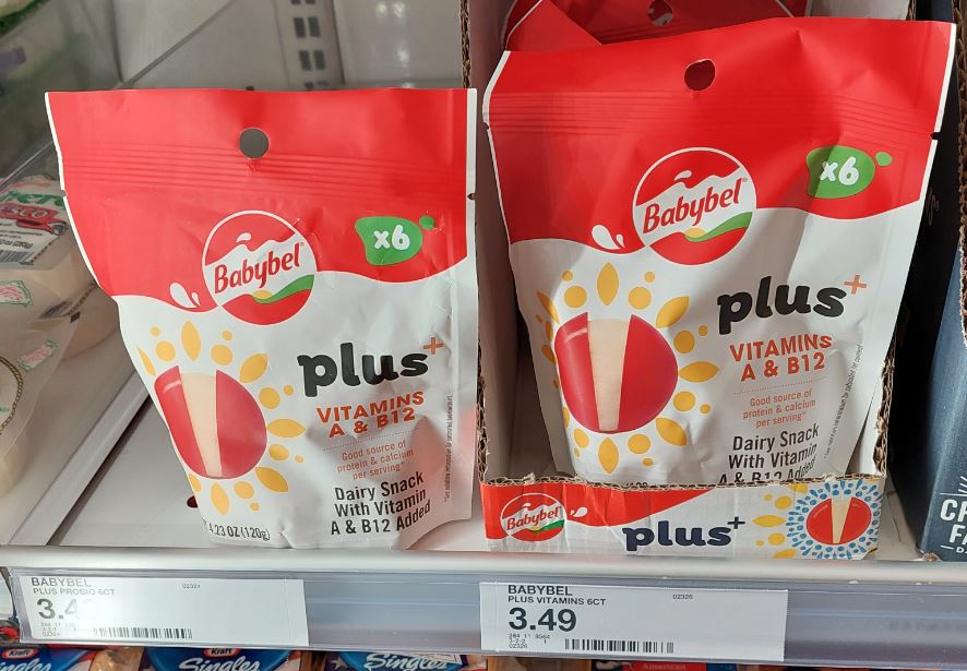 Photo of Babybel Plus+ Snacks on the shelf at Target