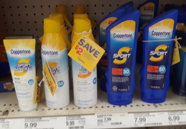 Picture of Coppertone Sunscreen Products at Target