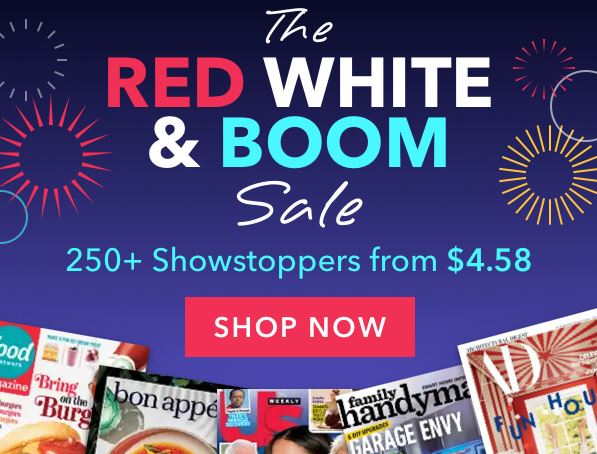Banner for July 4th Weekend Magazine Sale