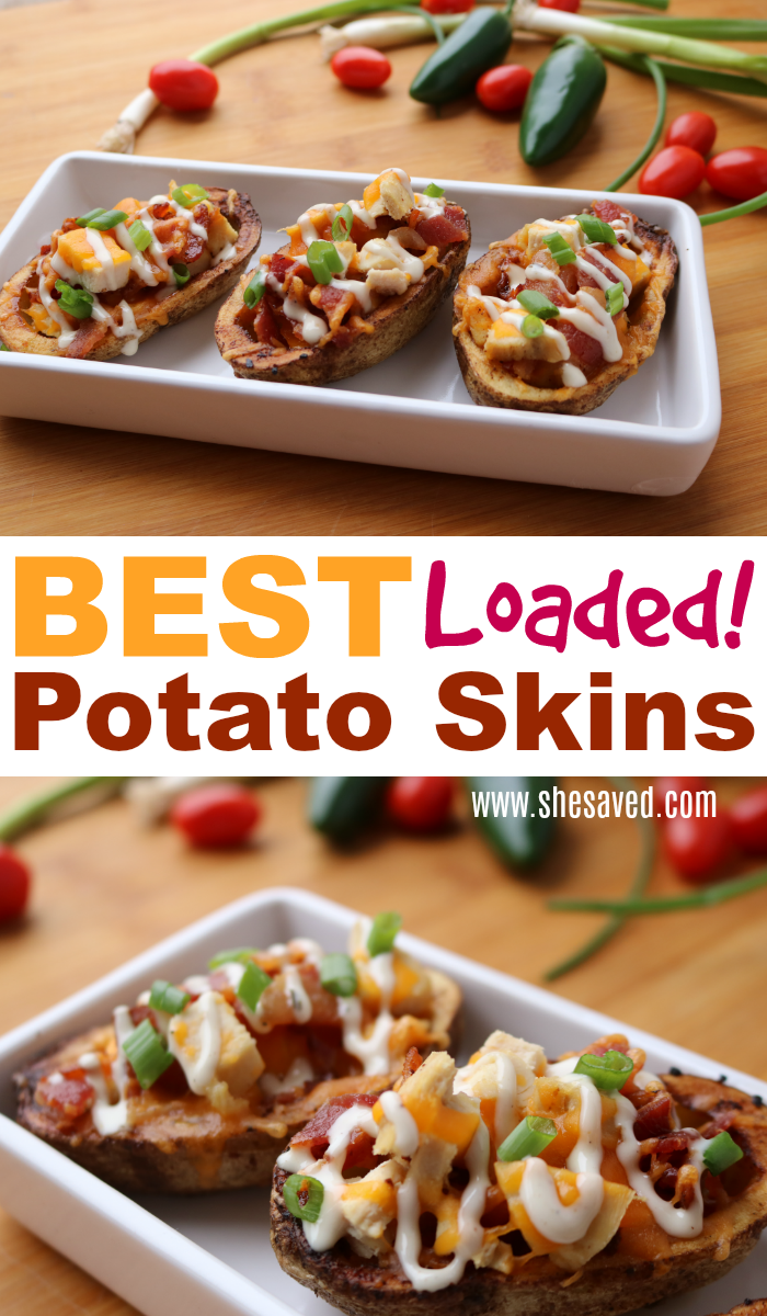 Photo of loaded baked potato skins