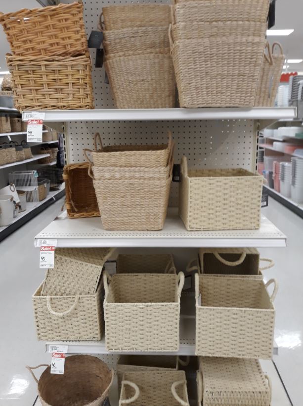 woven baskets at Target