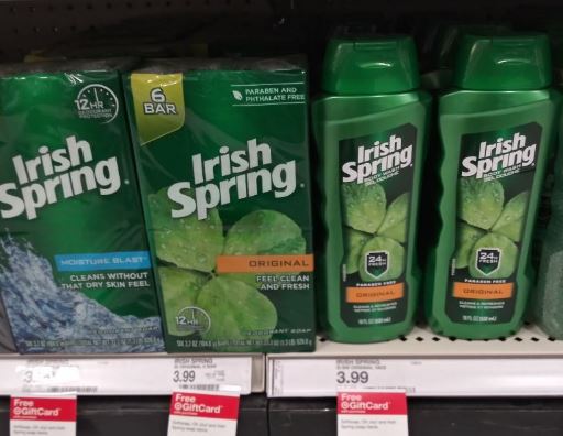 Photo of Irish Spring Products that qualify for Irish Spring Coupons