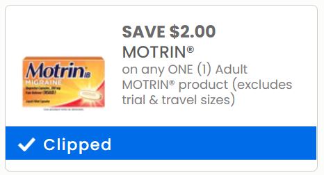 Image of Motrin coupon