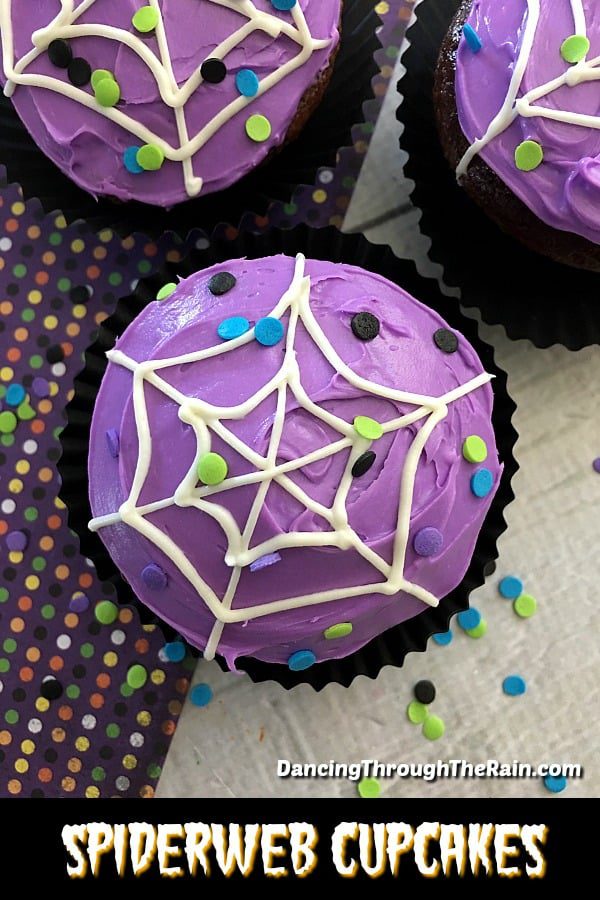 Halloween Recipe for Spider Web Cupcakes