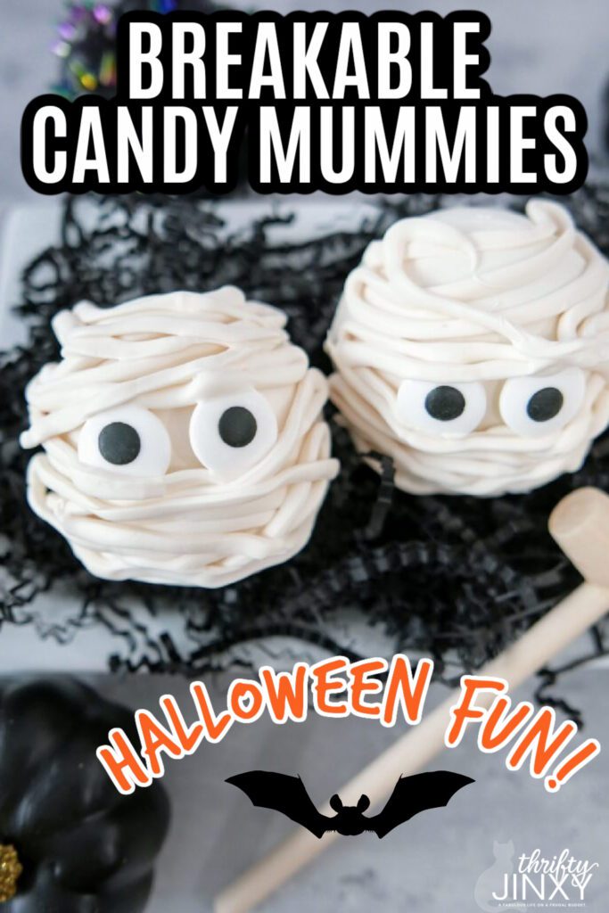 Breakable Candy Mummies on a tray