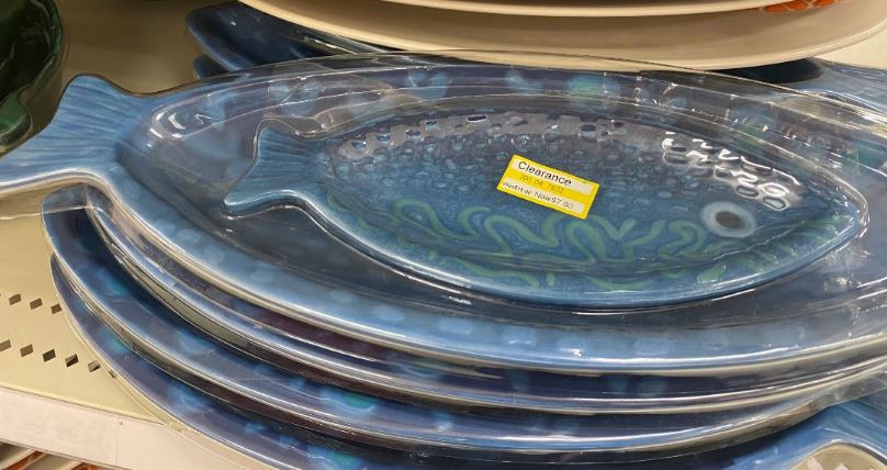 Photo of fish plates on clearance