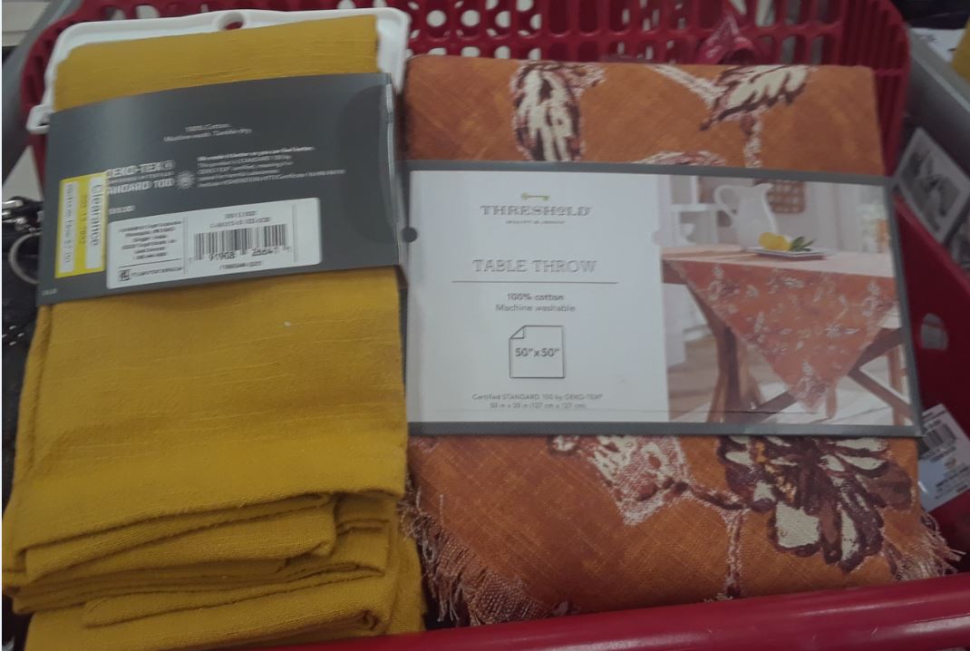 Clearance Table cloths at Target
