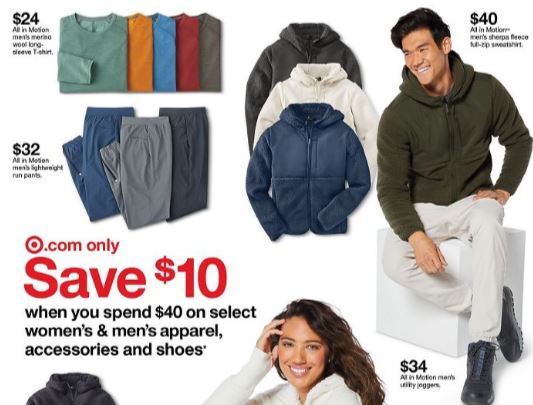 Target Apparel Savings for Men and Women