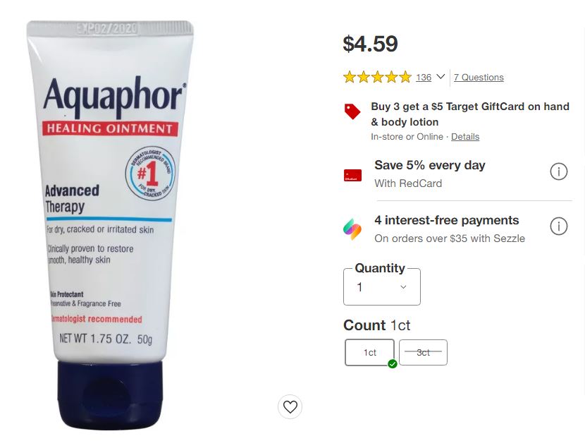 Aquaphor Online at Target