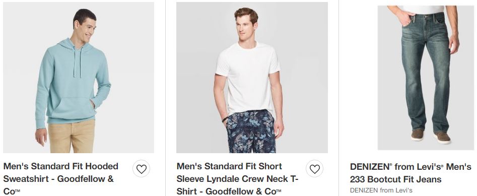 Mens apparel Target sale