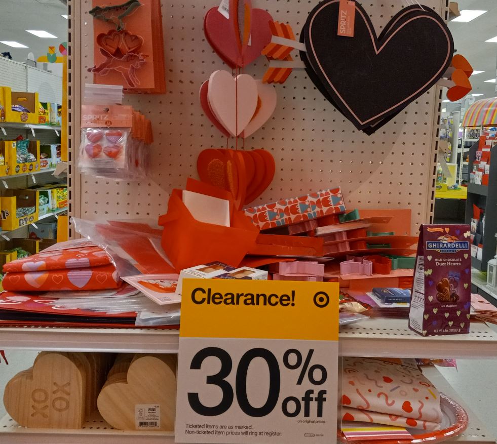 Target Valentine's Day Clearance decor