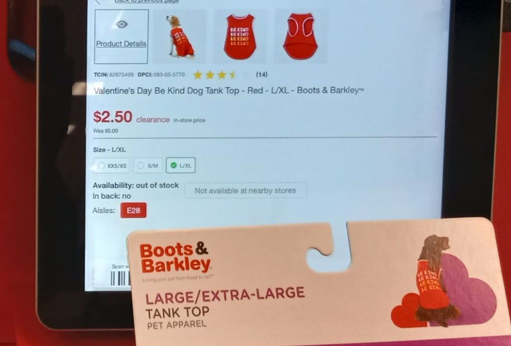 Target Valentine's Day clearance pet apparel