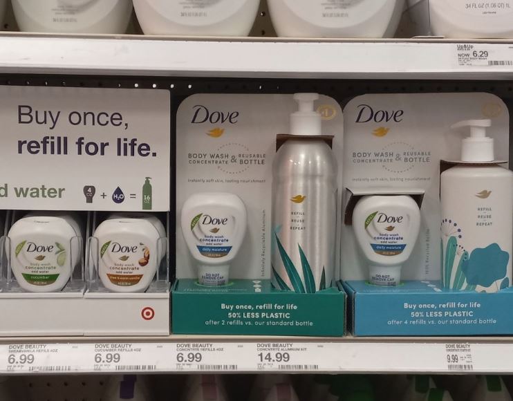 Dove Refillable Body Wash products at Target