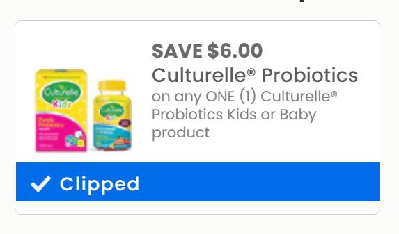 Culturelle Kids Probiotics Coupon