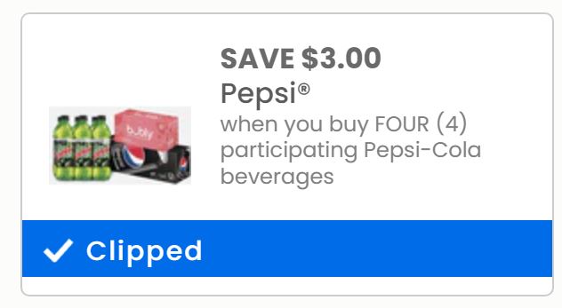 Pepsi beverage coupon