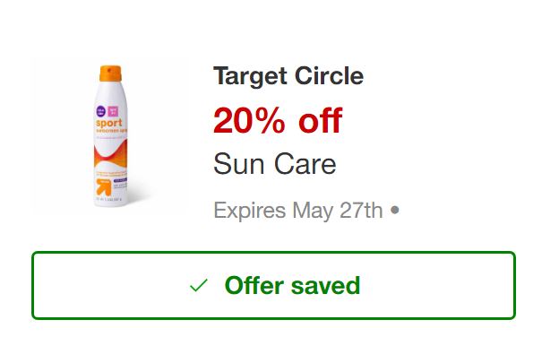 Target Circle to stack with Banana Boat coupon