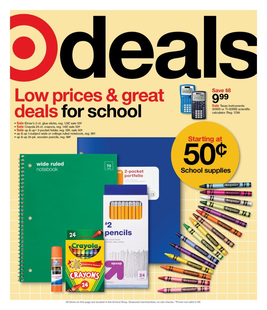 Page 1 of the Target Weekly Ad 7/24/2022