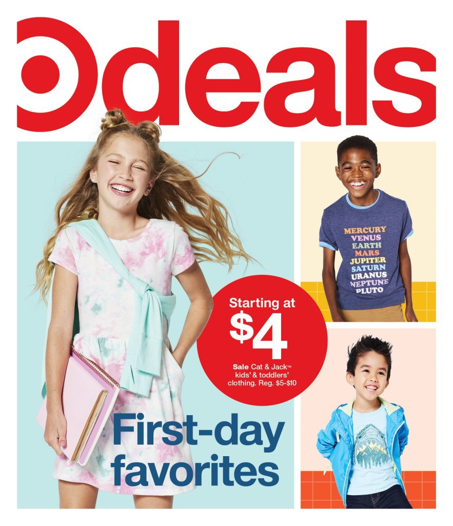 Page 1 of the Target Weekly Ad 7/31/2022