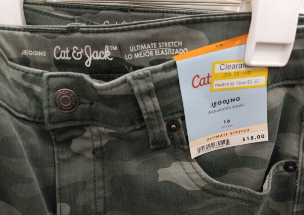 Cat and Jack jeggings on clearance at Target