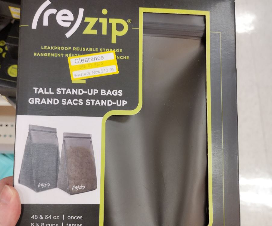 Clearance Rezip bags at Target