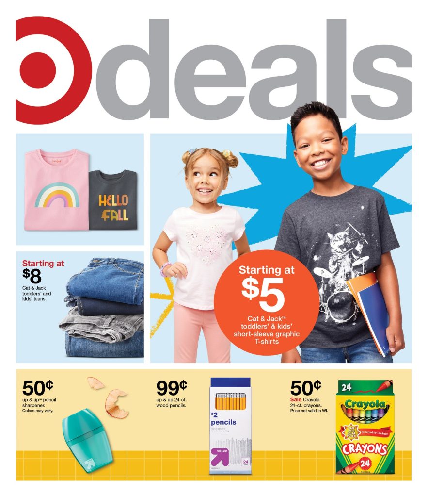 Page 1 of the Target Weekly Ad 8/28/2022