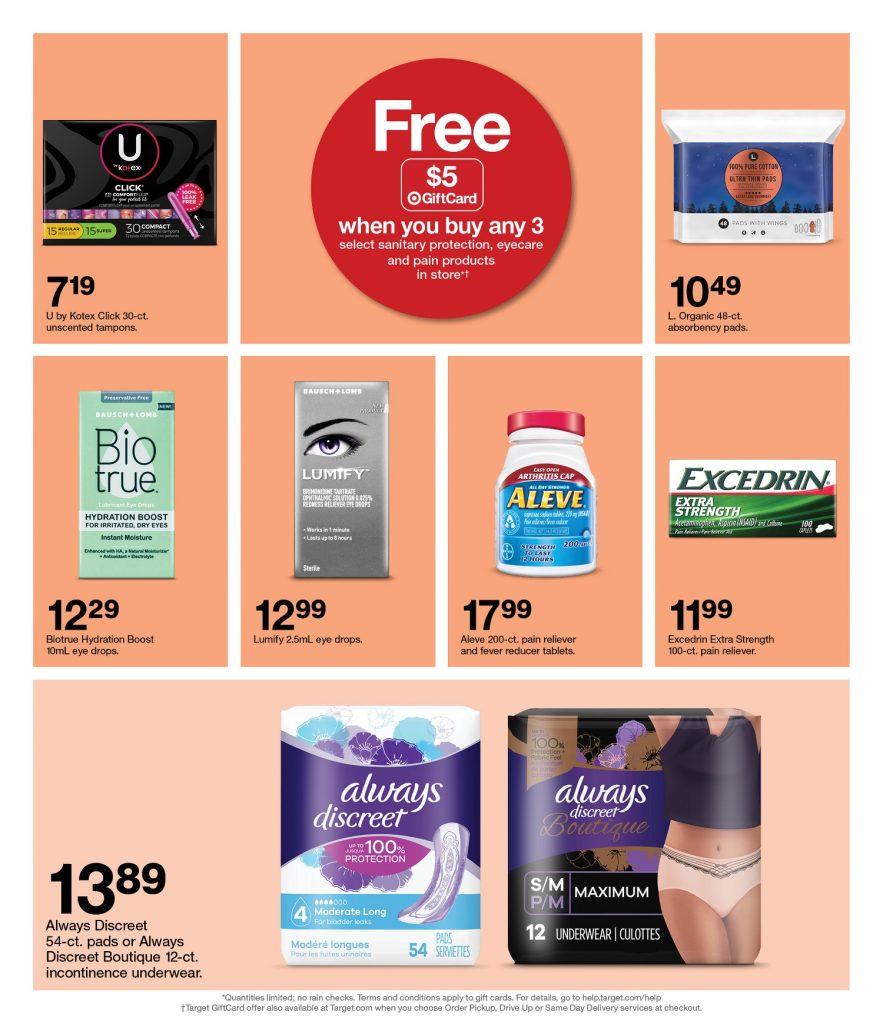 Page 22 of the 8-28 Target Ad