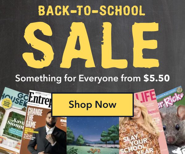 Image of Back To School Magazine Sale