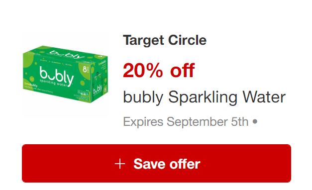 bubly sparkling water Target Circle Offer
