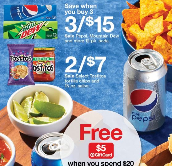 Pepsi Soda Target Deals in the Target Ad