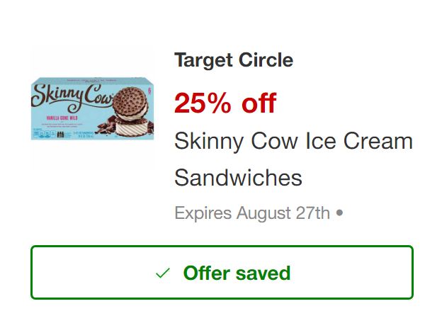 Skinny Cow Ice Cream Target Circle Offer