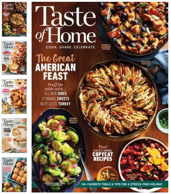 Taste of Home Magazine Covers
