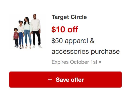 Image of Target Circle offer to save on apparel
