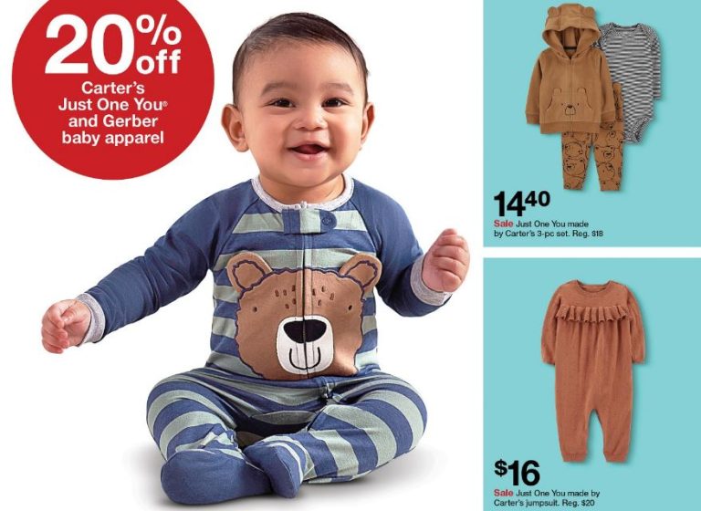 Baby apparel sale in the Target Ad