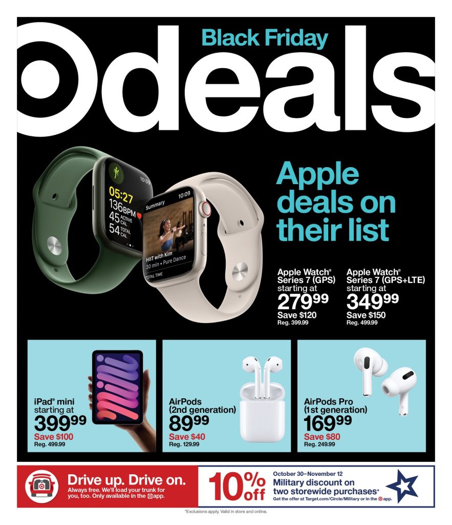 Page 1 of the Target Weekly Ad 10/30/2022