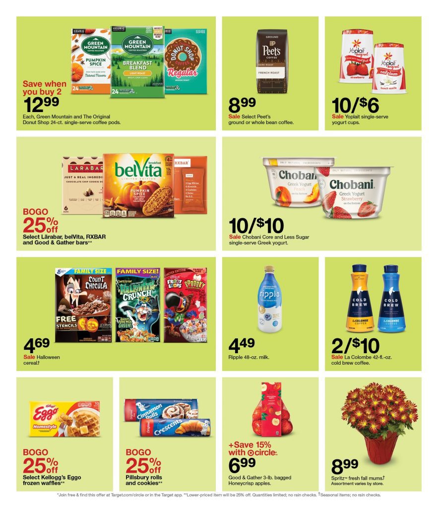 Page 30 of the 10-9 Target Ad 