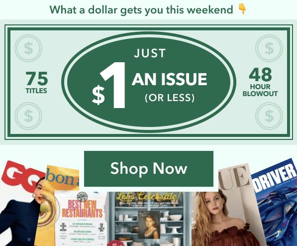 $1 an issue magazine sale banner