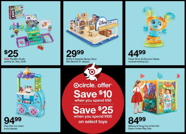 Page from Target Ad showing Toy Circle Offers